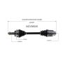 GSP NCV36525 Honda, Isuzu CV Axle Assembly  - Front Left