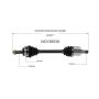 GSP NCV36538 98-02 Honda Accord (2.3) CV Axle Assembly  - Front Right
