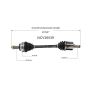 GSP NCV36539 98-02 Honda Accord (2.3, 3.0) CV Axle Assembly  - Front Left