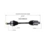GSP NCV36543 97-01 Honda Prelude CV Axle Assembly  - Front Left