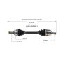 GSP NCV36561 03-05 Honda Civic Hybrid CV Axle Assembly  - Front Left