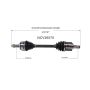 GSP NCV36570 06-11 Honda Civic (Coupe/Sedan) CV Axle Assembly  - Front Left