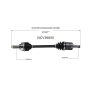 GSP NCV36600 10-14 Honda Insight CV Axle Assembly  - Front Left