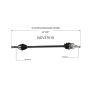 GSP NCV37015 89-91 Hyundai Sonata CV Axle Assembly  - Front Left