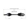GSP NCV37016 93-95 Hyundai Scoupe CV Axle Assembly  - Front Right