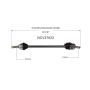 GSP NCV37023 93-95 Hyundai Scoupe CV Axle Assembly  - Front Right