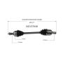 GSP NCV37048 Hyundai, Kia (1.6) CV Axle Assembly  - Front Left