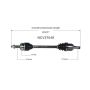 GSP NCV37049 Hyundai, Kia (Sedan - 1.8) CV Axle Assembly  - Front Left
