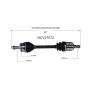 GSP NCV37072 Hyundai, Kia (3.3) CV Axle Assembly  - Front Left