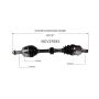 GSP NCV37093 11-15 Kia Optima (2.0) CV Axle Assembly  - Front Left