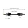 GSP NCV37507 07-12 Hyundai Veracruz CV Axle Assembly  - Front Left