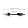 GSP NCV37509 07-09 Hyundai Santa Fe (2.7) CV Axle Assembly  - Front Left