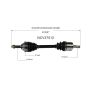 GSP NCV37512 92-93 Hyundai Sonata (3.0) CV Axle Assembly  - Front Right