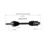 GSP NCV37513 92-94 Hyundai Sonata (3.0) CV Axle Assembly  - Front Left