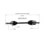 GSP NCV37515 95-99 Hyundai Accent CV Axle Assembly  - Front Left