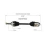 GSP NCV37523 95-98 Hyundai Sonata (3.0) CV Axle Assembly  - Front Left