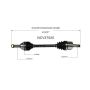 GSP NCV37525 Dodge, Hyundai (1.6) CV Axle Assembly  - Front Left