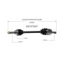 GSP NCV37527 Dodge, Hyundai (1.6) CV Axle Assembly  - Front Left