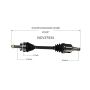 GSP NCV37534 04-06 Hyundai Santa Fe (2.7, 3.5 - 4WD/FWD) CV Axle Assembly  - Front Left
