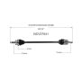 GSP NCV37541 01-04 Hyundai Santa Fe (2.4 - 4WD/FWD) CV Axle Assembly  - Front Right