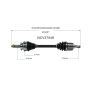 GSP NCV37548 01-06 Hyundai Santa Fe (2.7 - 4WD) CV Axle Assembly  - Front Left