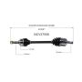 GSP NCV37556 02-05 Hyundai Accent CV Axle Assembly  - Front Left