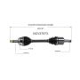 GSP NCV37573 Hyundai (3.3) CV Axle Assembly  - Front Left