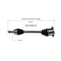 GSP NCV39016 INFINITI (5.0) CV Axle Assembly  - Rear Left