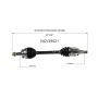 GSP NCV39021 INFINITI CV Axle Assembly  - Front
