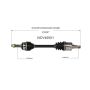 GSP NCV40001 Chevrolet, Isuzu CV Axle Assembly  - Front Left