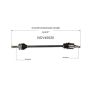 GSP NCV40020 Geo, Isuzu CV Axle Assembly  - Front Right