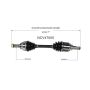 GSP NCV47000 07-09 Mazda 3 (2.3) CV Axle Assembly  - Front Left