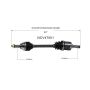 GSP NCV47001 Mazda, Mercury (1.6) CV Axle Assembly  - Front Left