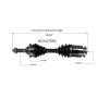 GSP NCV47093 96-98 Mazda MPV CV Axle Assembly  - Front Left