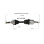 GSP NCV47094 96-98 Mazda MPV CV Axle Assembly  - Front Right