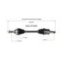 GSP NCV47505 92-94 Mazda MX-3 (1.8) CV Axle Assembly  - Front Left