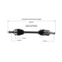GSP NCV47522 95-02 Mazda Millenia (2.5) CV Axle Assembly  - Front Left