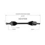 GSP NCV47538 99-01 Mazda Protege (1.6) CV Axle Assembly  - Front Left