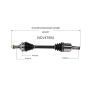GSP NCV47554 95-00 Mazda Millenia (2.3) CV Axle Assembly  - Front Left