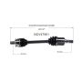 GSP NCV47561 04-05 Mazda 3 (2.3) CV Axle Assembly  - Front Left