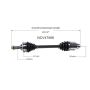GSP NCV47566 Ford, Mazda, Mercury (2.3) CV Axle Assembly  - Front Right