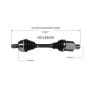 GSP NCV48008 Mercedes-Benz (Coupe - 3.0, 3.5) CV Axle Assembly  - Front Left