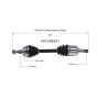 GSP NCV48501 Mercedes-Benz (5.5) CV Axle Assembly  - Front Left