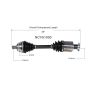 GSP NCV51000 Mercedes-Benz CV Axle Assembly  - Front Left