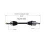 GSP NCV51004 Mitsubishi (2.4) CV Axle Assembly  - Front Left