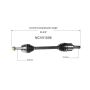 GSP NCV51006 08-17 Mitsubishi Lancer CV Axle Assembly  - Front Left