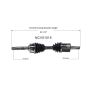 GSP NCV51015 Dodge, Mitsubishi (4WD) CV Axle Assembly  - Front Left