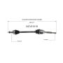 GSP NCV51019 Mitsubishi (2.0, 2.4 - 4WD/AWD) CV Axle Assembly  - Front Right