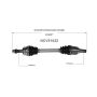 GSP NCV51022 08-17 Mitsubishi Lancer CV Axle Assembly  - Front Left