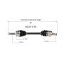 GSP NCV51116 Dodge, Mitsubishi CV Axle Assembly  - Front Right
